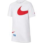 T-shirts Nike Swoosh blancs en coton lavable en machine Taille 12 ans pour garçon de la boutique en ligne Amazon.fr 