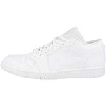 Chaussures de basketball  Nike Air Jordan 1 blanches à lacets Pointure 43 look fashion pour homme 