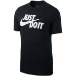 T-shirts Nike Swoosh noirs à manches courtes à manches courtes à col rond Taille XS pour homme en promo 