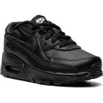 Chaussures Nike Air Max 90 noires en cuir synthétique en cuir à bouts ronds pour garçon 