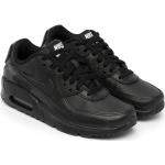 Chaussures Nike Air Max 90 noires en caoutchouc en cuir à bouts ronds pour garçon 