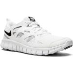 Chaussures Nike Free Run blanches en caoutchouc en cuir à bouts ronds pour femme 