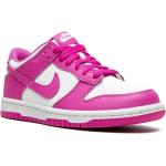 Chaussures Nike Dunk rose fushia en cuir en cuir à bouts ronds pour femme 