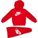 Sweats à capuche Nike rouges à logo en polaire enfant 