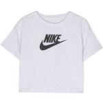 T-shirts à imprimés Nike gris en coton mélangé enfant en promo 