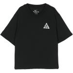 T-shirts à col rond Nike noirs en coton mélangé enfant Taille 14 ans 