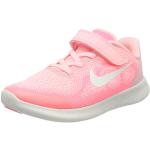 Chaussures de running Nike Free Run roses en fil filet Pointure 35 look fashion pour enfant 