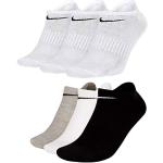 Nike - Lot de 6 paires de chaussettes de sport - SX7678 - Blanc/gris/noir, 3 paires blanches et 3 paires multicolores