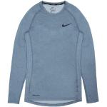 T-shirts Nike gris en polyester à manches longues à manches longues à col rond Taille XL pour homme 
