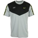 T-shirts col rond de printemps Nike Repeat gris en polyester à manches courtes à col rond Taille XS pour homme 