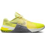 Chaussures de salle Nike Metcon 8 jaunes en fil filet légères à scratchs Pointure 38 pour femme 