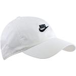 Casquettes Nike Futura blanches en polyester Tailles uniques 