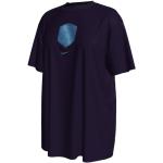 T-shirts col rond Nike bleus à manches courtes à col rond Taille XS pour femme en promo 
