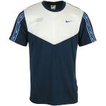 T-shirts col rond de printemps Nike Repeat bleu marine en polyester à manches courtes à col rond Taille L look fashion pour homme 