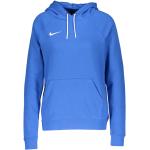 Vêtements de sport Nike Park bleus en polaire respirants à capuche à manches longues Taille L pour femme 