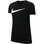 T-shirts col rond Nike Swoosh noirs respirants à manches courtes à col rond Taille XS pour femme en promo 
