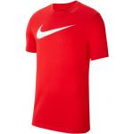 T-shirts col rond Nike Swoosh rouges respirants à manches courtes à col rond Taille M pour homme en promo 