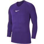 Tops Nike Park violets en polyester à manches longues respirants à manches longues à col rond Taille M en promo 
