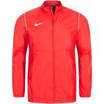 Vestes de pluie Nike Park rouges en polyester coupe-vents respirantes à manches longues à col montant Taille S pour homme 