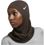 Hijabs Nike Pro marron en polyester respirants Taille XS pour femme 