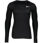 T-shirts Nike Pro noirs en polyester à manches longues respirants à manches longues à col rond Taille 4 XL pour homme en promo 