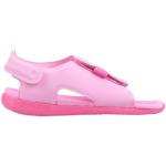 Sandales plates Nike roses en caoutchouc Pointure 27 pour fille en promo 