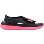 Sandales plates Nike noires en caoutchouc Pointure 29,5 pour fille en promo 