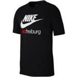 T-shirts col rond Nike Futura noirs SC Freiburg à manches courtes à col rond Taille XS pour femme en promo 