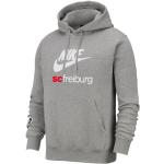 Sweats Nike gris SC Freiburg à capuche à manches longues à col rond Taille XL pour femme en promo 