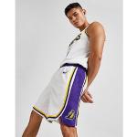 Shorts de basketball blancs NBA Tailles uniques classiques pour homme 