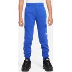 Pantalons de sport Nike Sportswear bleus en polaire enfant look sportif en promo 