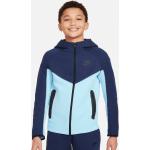 Sweats zippés Nike Tech Fleece bleus en polaire enfant look sportif 