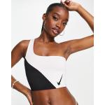 Hauts de bikini Nike noirs asymétriques Taille L look color block pour femme en promo 