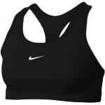 Brassières de sport Nike Swoosh noires en polyester respirantes Taille XS pour femme en promo 
