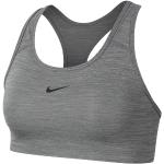 Brassières de sport Nike Swoosh grises en polyester respirantes Taille XS pour femme en promo 