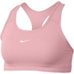 Brassières de sport Nike Swoosh roses en polyester respirantes Taille XS pour femme 