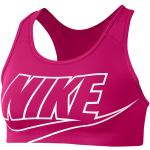 Brassières de sport Nike Swoosh roses en polyester respirantes Taille XS pour femme en promo 