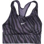 Brassières de sport Nike Swoosh violettes en polyester respirantes Taille XS pour femme en promo 