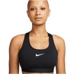 Brassières de sport Nike Swoosh noires respirantes Taille 3 XL soutien intermédiaire pour femme 