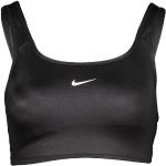 Brassières de sport Nike Swoosh noires en polyester respirantes Taille XS pour femme 