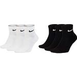 Nike SX7667 Lot de 6 paires de chaussettes courtes pour homme et femme en coton rembourré, hauteur au dessus de la cheville - Taille : 34, 36, 38, 40, 42, 44, 46, 48, 50, blanc/noir, M