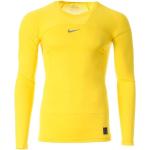 Maillots de football Nike jaunes en polyester à manches longues à col rond Taille M look fashion pour homme 