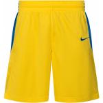 Shorts de basketball Nike jaunes en fil filet respirants Taille L pour femme 