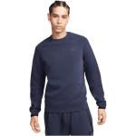 Sweats à col rond Nike Tech Fleece bleus en polaire à manches longues à col rond Taille S pour homme 