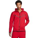 Vestes à capuche Nike Tech Fleece rouges en polaire enfant look fashion 