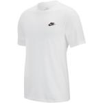 T-shirts col rond Nike blancs à manches courtes à col rond Taille M pour homme 
