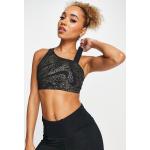 Brassières de sport Nike Dri-FIT noires à paillettes Taille S soutien intermédiaire pour femme en promo 