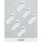 Chaussettes Nike 6 blanches à motifs en lot de 6 Taille M pour femme 