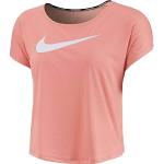 Nike W NK Swoosh Run Top SS T-Shirt Femme Pink Quartz/White FR: S (Taille Fabricant: S)
