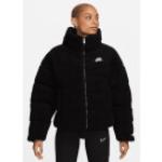 Nike W Nsw Therma-Fit City Sherpa Jacket, Black/Black/White, Vestes & Manteaux, DQ6869-010 L